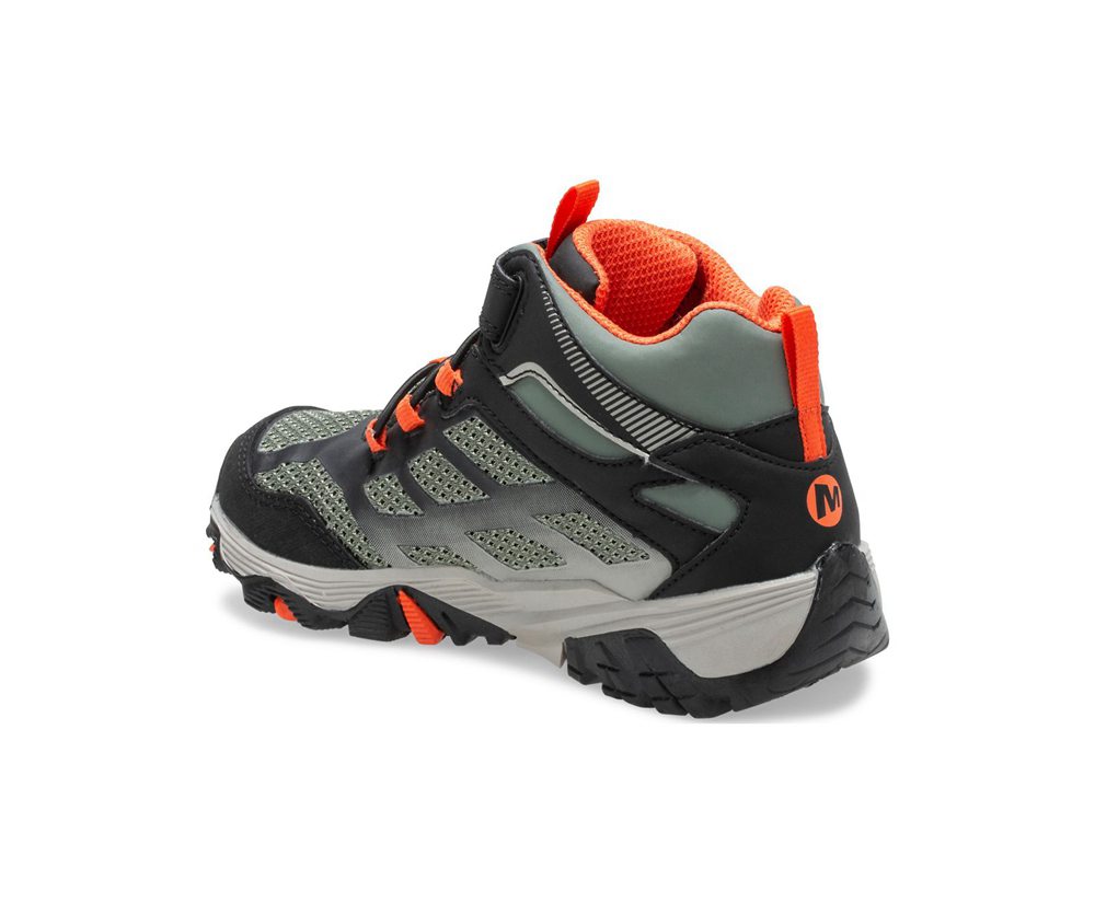 Merrell Vandresko Børn - Moab Fst Mid A/C Waterproof - Olivengrøn - MKO690514